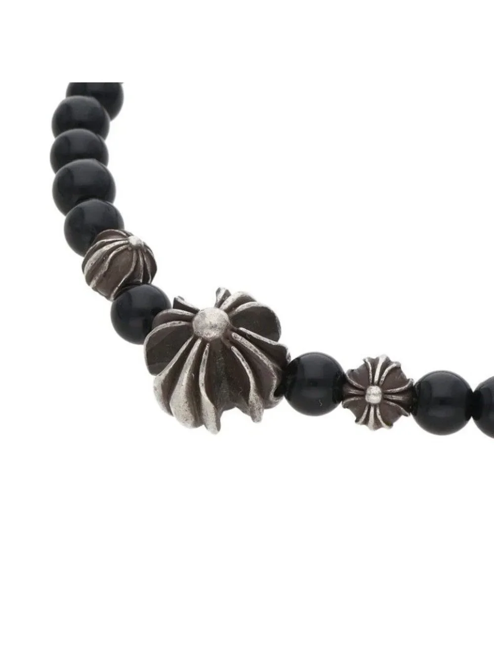 Chrome Hearts 4 Bead Bracelet Black Tourmaline